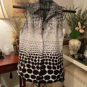 Milano Black & White Polka Dot Top